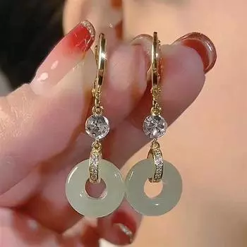 Новые старинные серьги в китайском стиле, серьги с безопасной пряжкой, универсальные высококачественные серьги в национальном стиле на осень и зиму