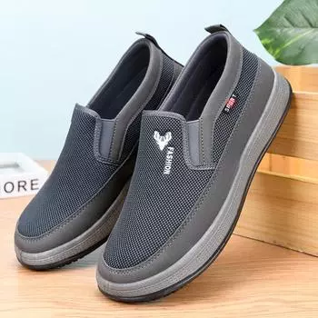 Новые старые пекинские тканевые туфли, мужская весенняя дышащая повседневная обувь, мужская обувь на плоской подошве для отцов среднего и пожилого возраста 39