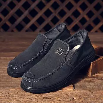 Новые старые пекинские тканевые туфли мужские туфли на подошве из говяжьих сухожилий повседневные дышащие тканевые туфли с одной педалью удобные парусиновые туфли 39