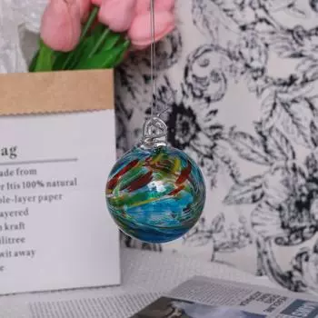 Новые стеклянные рождественские шары, подвесные выдувные шары дружбы, красочные елочные украшения, праздничные шары, декор для вечеринок 6cm