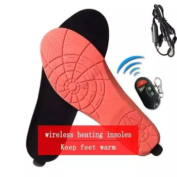 Новые стельки с подогревом унисекс, 1800 мАч, стельки для подогрева ног с дистанционным управлением, перезаряжаемые вставки для обуви с подогревом, коврик для коврика S 35-40 чёрный