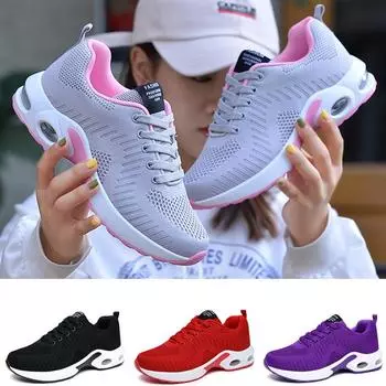 Новые стильные дышащие кроссовки на мягкой подошве для осенних кроссовок, женские повседневные кроссовки на воздушной подушке 35 чёрный
