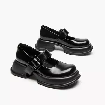 Новые стильные кожаные туфли с круглым носком от Mary Jane для женщин 35 бежевый