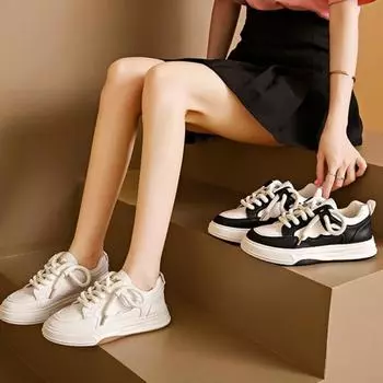 Новые стильные кроссовки с круглым носком и перекрестными ремешками на толстой подошве, износостойкие, модные, женские, повседневные, удобные, на плоской подошве, для бега 35