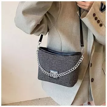 Новые стильные модные плетеные женские сумки ретро универсальные сумки-хобо на цепочке и сумки подмышки