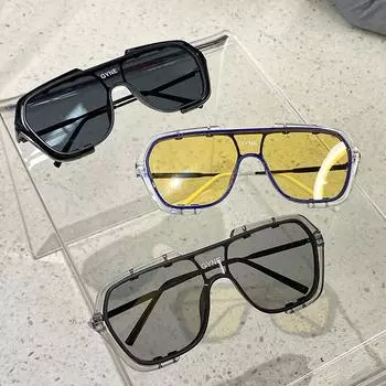 Новые стильные мужские солнцезащитные очки квадратной формы с защитой UV400, мужские и женские солнцезащитные очки для активного отдыха, женские жёлтый