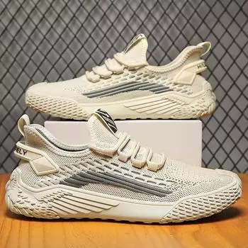 Новые стильные мужские туфли, одношаговые, с тонкой мягкой подошвой, с дышащим сетчатым верхом, папины туфли, повседневные кроссовки, кроссовки для бега, цельные, прямая поставка 39 чёрный