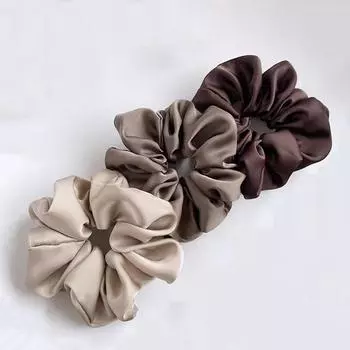 Новые стильные ретро элегантные однотонные резинки для волос с кольцом для кишечника, эластичные резинки для волос для девочек и женщин, аксессуары для волос оптом one size света кофе
