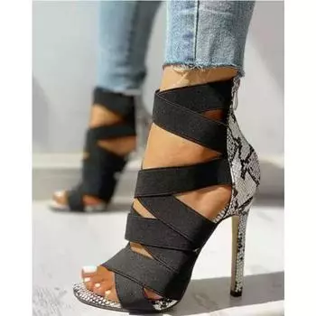 Новые стильные сандалии для женщин на высоком каблуке, женские туфли с пряжкой, летние туфли на высоком каблуке для девочек, удобные, новые модные туфли-шпильки с открытым носком 37 бежевый