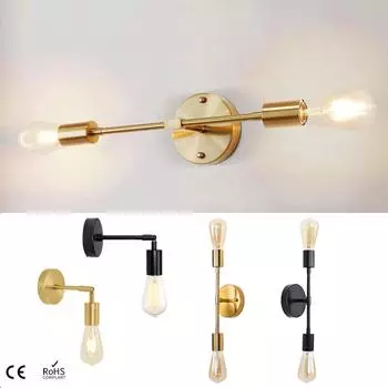 Новые стильные современные настенные светильники с двумя головками в скандинавском стиле для декоративного освещения в коридоре, проходе, гостиной и ванной комнате - E26 E27