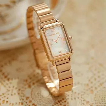 Новые стильные женские часы в стиле ретро, компактные, водонепроницаемые, с квадратной секундной стрелкой, кварцевые женские часы