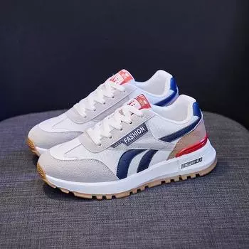 Новые стильные женские кроссовки весна-осень, удобные кроссовки на шнуровке, модные женские кроссовки на платформе, размер 35-44 44 белый