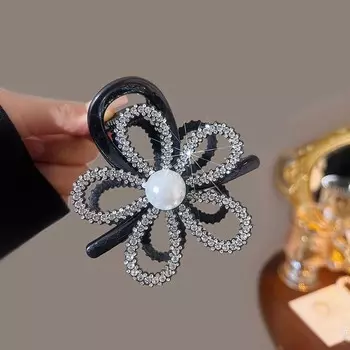 Новые стразы Полый цветок Зажим для волос для женщин девушек Мода Элегантное украшение для волос Заколки Повязка на голову Аксессуары для волос