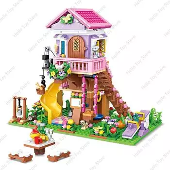 Новые строительные блоки для девочек «Дружба», летний домик на дереве, модель для кемпинга, классические фигурки принцесс для девочек, кирпичи, игрушка в подарок на день рождения