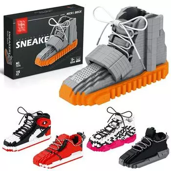 Новые строительные блоки для мальчиков и девочек, спортивные баскетбольные кроссовки «сделай сам», аниме, кроссовки, игрушечная аукционная модель, сборочный блок, кирпичи, детские игрушки, подарки