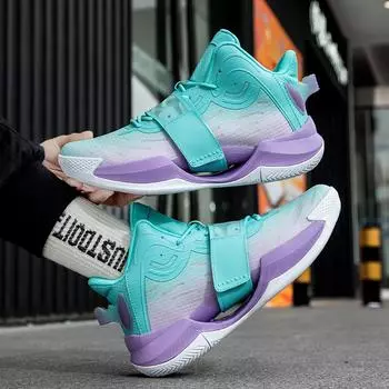 Новые студенческие медленные эластичные баскетбольные кроссовки мужская обувь профессиональная настоящая боевая сетчатая поверхность дышащая одежда спортивная обувь 40