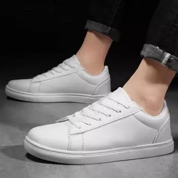 Новые студенческие туфли для кампуса, белые, женские, модные, для пары, нескользящие, с кожаным ремешком, повседневные, спортивные туфли для мужчин 36