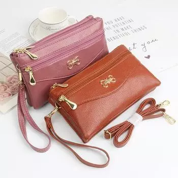 Новые сумки через плечо, трендовые сумки через плечо, женская мода, сумка для телефона среднего возраста с двойной молнией, для отдыха, универсальная маленькая квадратная сумка