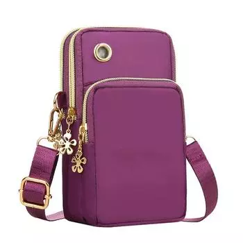 Новые сумки для мобильных телефонов Balloon Crossbody для женщин, модная женская сумка через плечо, чехол для мобильного телефона с разъемом для наушников, 3-слойный кошелек чёрный