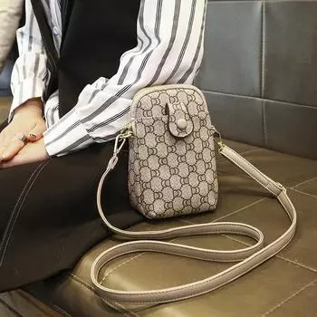 Новые сумки Модные женские сумки через плечо Универсальная сумка для мобильного телефона Ретро-принт Трендовая сумка Маленькая квадратная сумка Сумки через плечо для отдыха