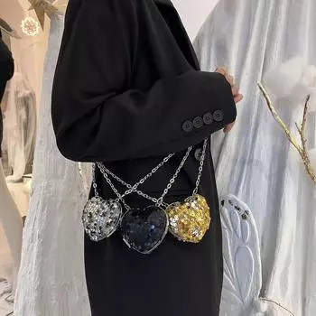 Новые сумки на плечо с блестками, мини-сумка через плечо, модная универсальная сумка через плечо, модная мини-сумка с помадой для женщин