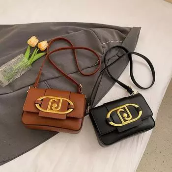 Новые сумки с металлической магнитной пряжкой и клапаном, женские сумки, легкие, роскошные, универсальные, с цепочкой, маленькие квадратные сумки, сумка через плечо под мышкой