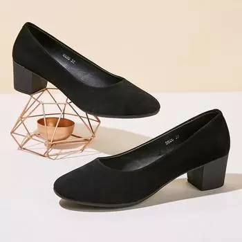 Новые супер мягкие замшевые деловые офисные женские туфли 3-5 см средние и низкие туфли принцессы женские 37 чёрный