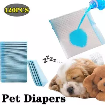 Новые суперабсорбирующие одноразовые подгузники для кошек и собак - 120 шт. тренировочных подушечек для мочеиспускания с быстросохнущей поверхностью для