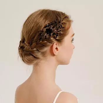 Новые свадебные аксессуары для волос ручной работы хрустальный гребень для волос праздничные аксессуары для вечеринок Хэллоуин черный гребень для женщин