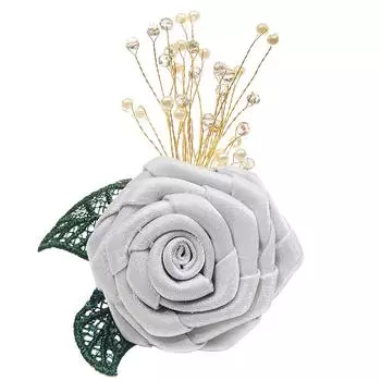 Новые свадебные тканевые корсажные броши с розами для женщин и мужчин, булавка для праздничного костюма, тканевые украшения ручной работы