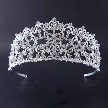 Новые свадебные украшения в стиле ретро, тиара из сплава со стразами, корона ручной работы, изысканные аксессуары для платья