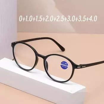 Новые сверхлегкие очки для чтения с защитой от синего света для людей среднего возраста, очки для пресбиопии в ретро-оправе 0+1,0+1,5+2,0+2,5+3,0+3,5+4,0 0