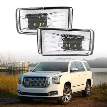 Новые светодиодные противотуманные фары с лампами 5202 в сборе для CHEVY GMC YUKON 2015-2016, черные серебристые фары с лампами 5202, противотуманные фары в сборе