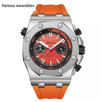 Новые светящиеся мужские кварцевые часы Nail Scale Водонепроницаемые модные мужские кварцевые часы