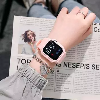 Новые светящиеся светодиодные цифровые часы, модные студенческие электронные часы, детские спортивные часы для мужчин и женщин, новые детские часы