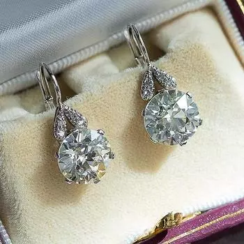 Новые свежие стильные серьги-капли для женщин, блестящие кристаллы с кубическим цирконием, романтические серьги для невесты, вечерние, модные ювелирные изделия