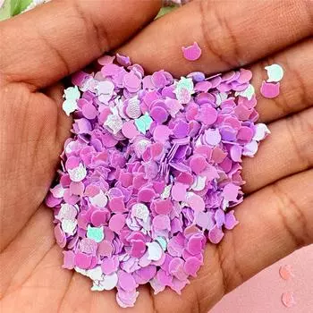 Новые свободные бусины 3,6*3,8 мм, акрил для одежды, высокое качество, 1000 шт., голова кошки, ювелирные изделия, изготовление ювелирных изделий, сделай сам, модные бусины с пайетками фиолетовый