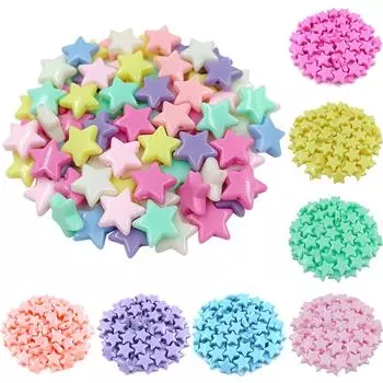 Новые свободные бусины для браслета, ожерелья, звезды, изготовление ювелирных изделий своими руками, 20 шт., 14*5 мм, нежные ювелирные изделия розовый