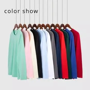 Новые свободные футболки с круглым вырезом и длинными рукавами, 12 однотонных хлопковых белых футболок, высококачественные футболки большого размера, большие размеры S-5XL S белый