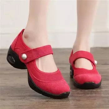 Новые танцевальные туфли для взрослых, современные танцевальные сетчатые джазовые кроссовки для женщин 35 чёрный