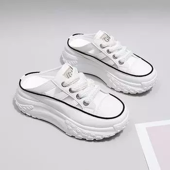 Новые тапочки 2024 года для женщин, модные летние туфли на высоком каблуке, женские тапочки, туфли на платформе, летние женские тапочки 2024 года 36 чёрный