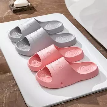 Новые тапочки для женщин и мужчин, которые наступают на дерьмо, чувствуя себя как дома с простой ванной комнатой, ванна, свет, мода, комнатные тапочки с одним словом, обувь 36-37 чёрный