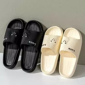 Новые тапочки из ЭВА для пар, для дома, ванной, классные тапочки, нескользящие тапочки, обувь 40-41 чёрный