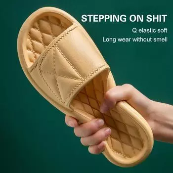 Новые тапочки мужские летние толстые женские домашние мягкие тапочки для пар ванные нескользящие сандалии с мягкой подошвой тапочки 35-36 розовый