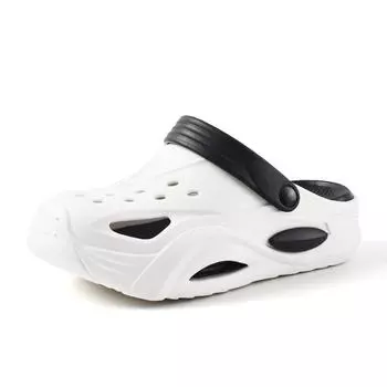 Новые тапочки с закрытым носком, дышащие туфли с отверстиями, мужские и женские пляжные туфли, толстая подошва, прохладные тапочки, мужские, увеличивающие рост, нескользящие 38-39