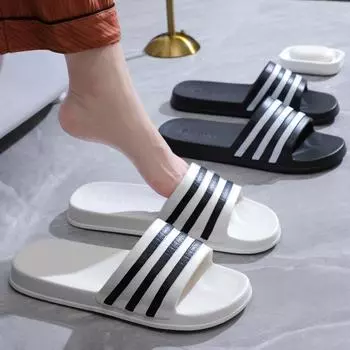 Новые тапочки женские летние домашние домашние сандалии для ванной комнаты легкие eva пара уличные тапочки мужские 36-37 [Standard code] чёрный