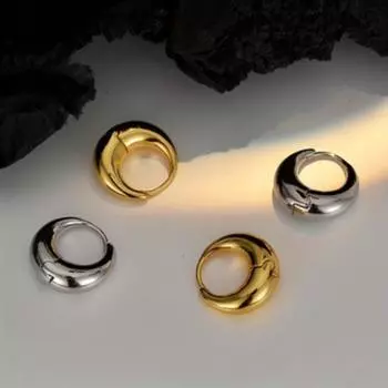 Новые темпераментные глянцевые металлические серьги U-образной формы геометрические овальные серьги, ретро, женские серьги аксессуары золотой