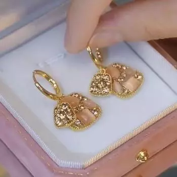 Новые темпераментные квадратные серьги с модным, элегантным и атмосферным дизайном, застежка-пряжка