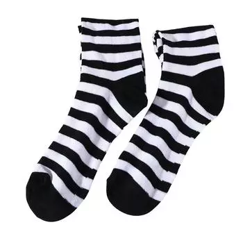 Новые теплые хлопковые женские гольфы осень-зима выше колена длинные носки чулки до бедра чёрный/белый