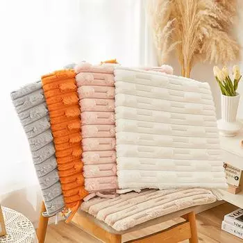 Новые теплые подушки для сидений из меха кролика, нижняя подушка, утолщенная теплая подушка для компьютерного стула, обеденный стул, подушка Cojines Decorativos 40x40cm